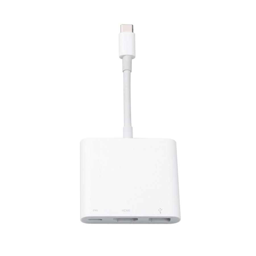 Цифровой AV-мультипортовый адаптер USB-C с USB-портом Белый Прочный Для Apple