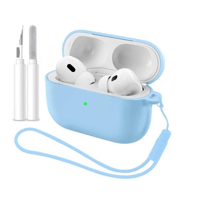 For Airpods Pro 3 2025 New Silicone Case Earphone Accessories with Cleaner Kit & Lanyard Full Protective Cover for Airpods Pro 3
