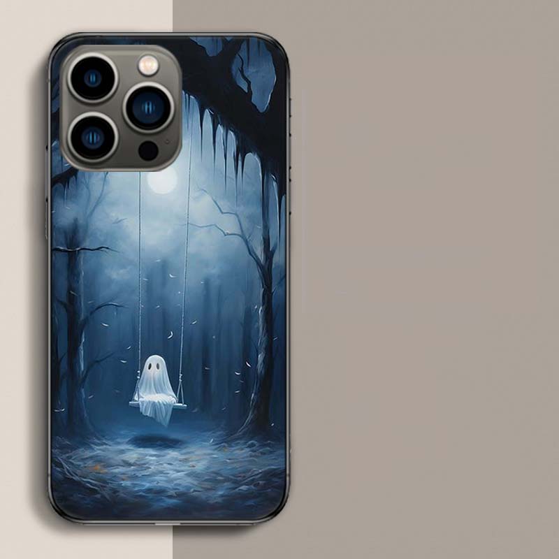 Милый чехол для телефона с привидением на Хэллоуин для iPhone 17 Air 15 Pro 14 Plus 16 Pro Max 12 13 Mini 11 16E X XS Чехол Милые Fundas