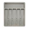 Cutlery Drawer Organizer Tray 6 Compartment Plastic Storage Box for Kitchen Utensils Forks Spoons Cutter Sturdy BPA-Free Divider Holder