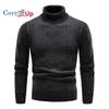 Men's Autumn and Winter Solid Thickened and Padded High-Collar Sweater