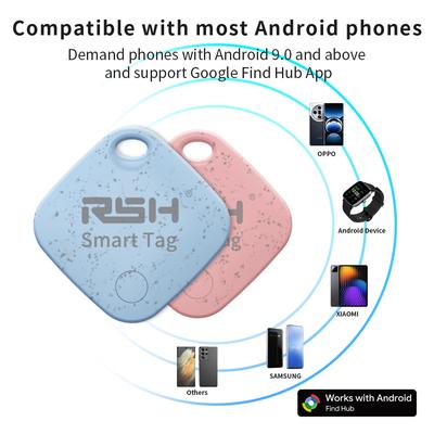RSH Android GPS-трекер Работает с Find Hub от Google Ключевой искатель Новый Eco Smart Tag для Xiaomi Samsung Pixel Huewei Глобальное отслеживание