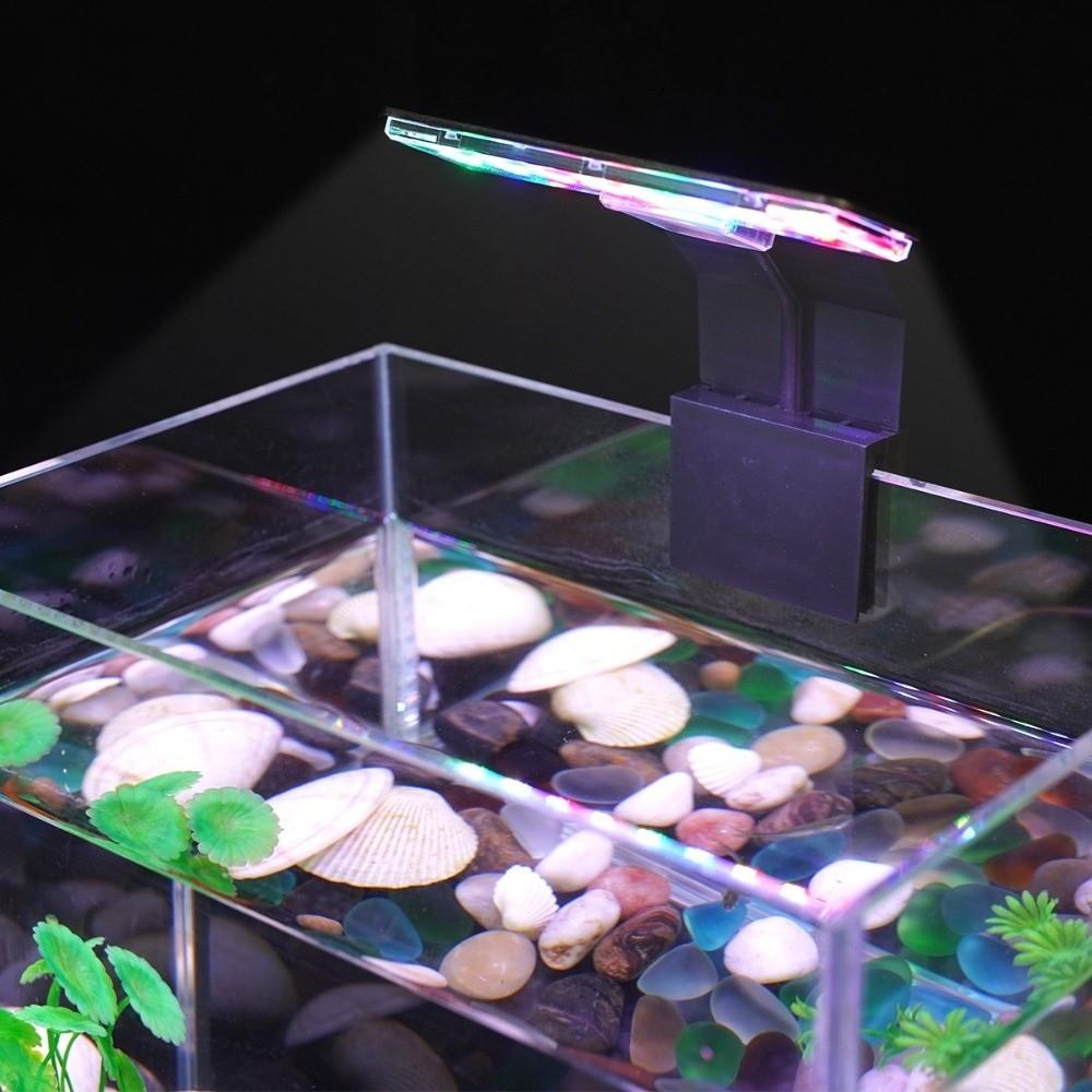 Водонепроницаемый светильник для аквариума Высокая яркость Энергосберегающий светодиодный светильник для аквариума Мини-пластиковый светильник-клипса Аквариум с пресной водой