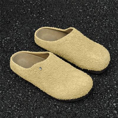 Американские полудраговые толстоподошвенные однопедальные мужские и женские одинаковые модные универсальные ленивые бокен обувь 45370 лимонно-желтый-J