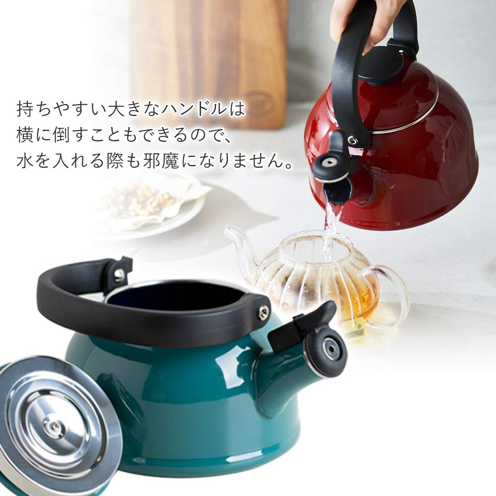 Fuji Enamel Whistle Kettle IH Compatible Series 1.6L Ash Pink CTN-1.6WK.AP