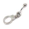 [K0636] - Body Piercing 'Handcuffs' Silver White