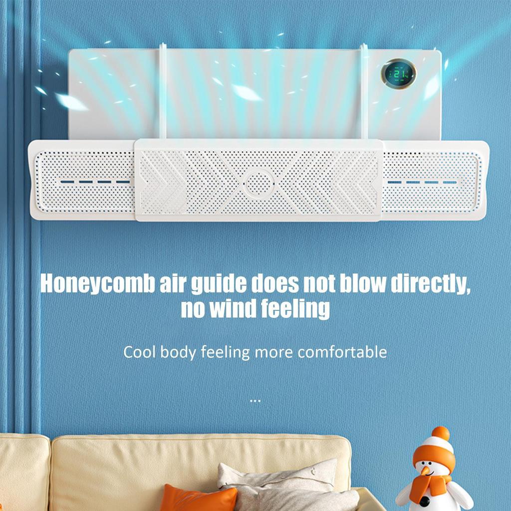 Air conditioner wind shield wall-mounted Air conditioner deflector Baffle retractable AC Wind Cover for Bedroom Workplace