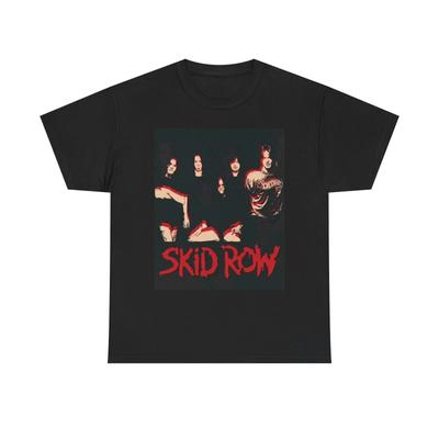 Графическая футболка Skid Row Винтажный мерч рок-группы Унисекс футболка из плотного хлопка