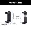 Phone Tripod Mount Metal Tripod Adapter with Hot Shoes Arca Port and 1/4in Screw Holes Adjustable Cellphone Stand Holder