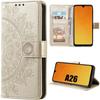 Case for Samsung Galaxy A26 5G - BOOLING - Synthetic Leather Engraving Exotic Golden Mandala