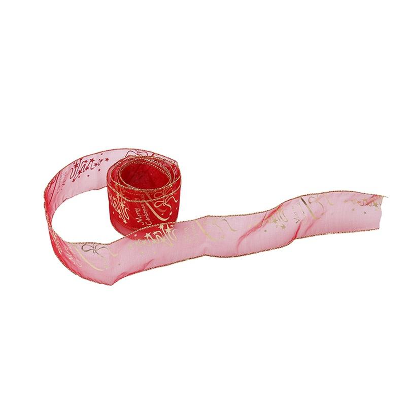 Мода Творческий Красный Цветок Печати Рождественская Лента Украшение Рождественской Елки