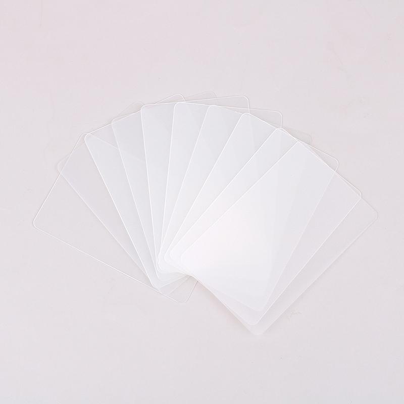 10 шт., пустая прозрачная визитная карточка, водонепроницаемая для школьных канцелярских товаров