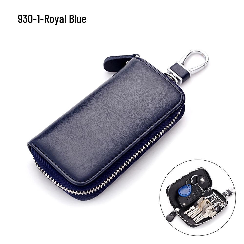 Универсальный чехол для ключей из натуральной кожи на молнии для мужчин и женщин