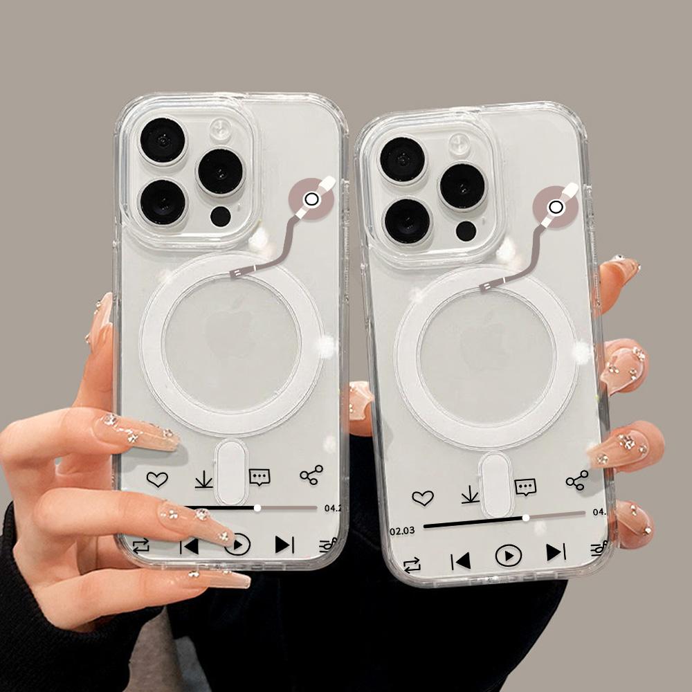 Магнитный чехол для телефона для iPhone 12 14 16 17 Pro 17 16 15 14 13 12 Pro Max 12 13 14 15 16 Высококачественный противоударный чехол Полная защита Милый стиль