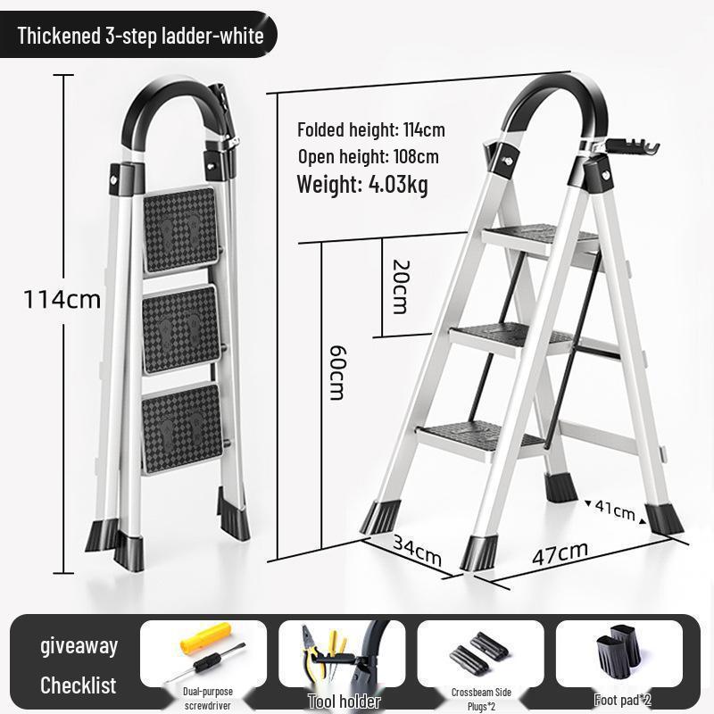 Многофункциональная складная телескопическая лестница-стремянка для бытового использования
