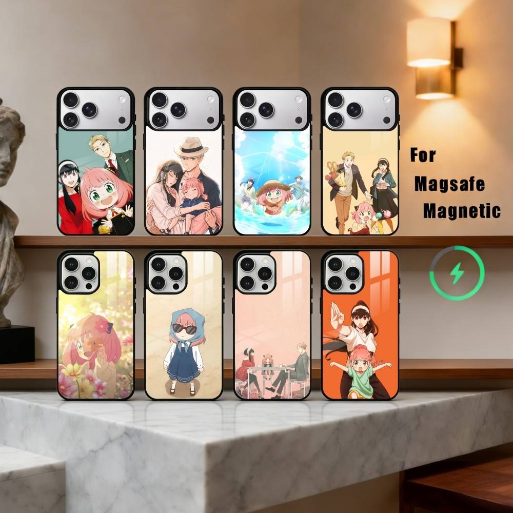 Чехол для телефона S-Spy X F-Family-Y A-Anime для iPhone 17,16,15,14,13,12,Plus,Pro,Max с магнитной беспроводной зарядкой MagSafe