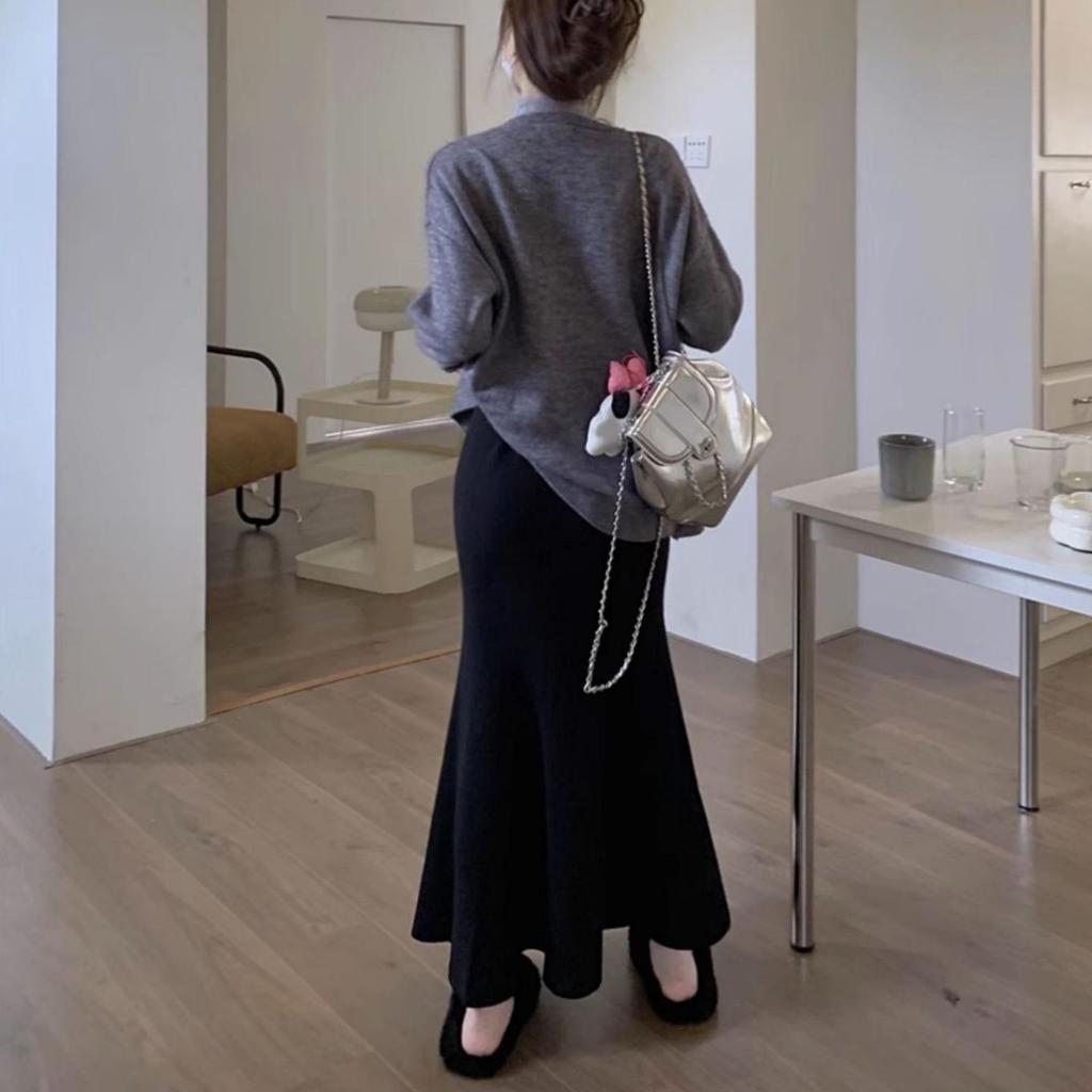 "Women's High-Waist Fishtail Skirt - 2024 Autumn/Winter Collection"