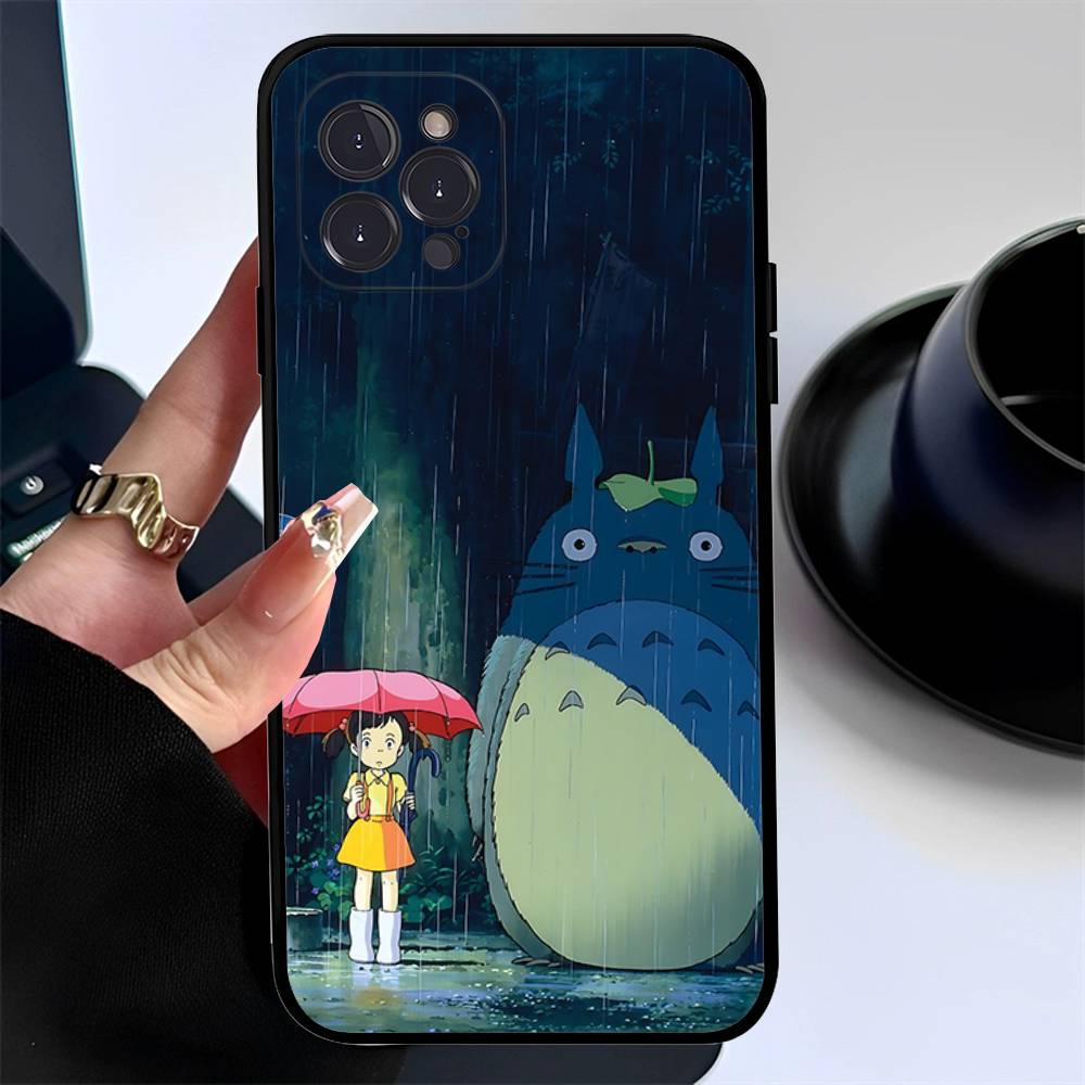 Мультяшный Милый Т-Тоторо Чехол для Телефона Для Iphone 17 16 15 16e 14 13 12 11 Pro Max Plus Чехол Защитный Чехол
