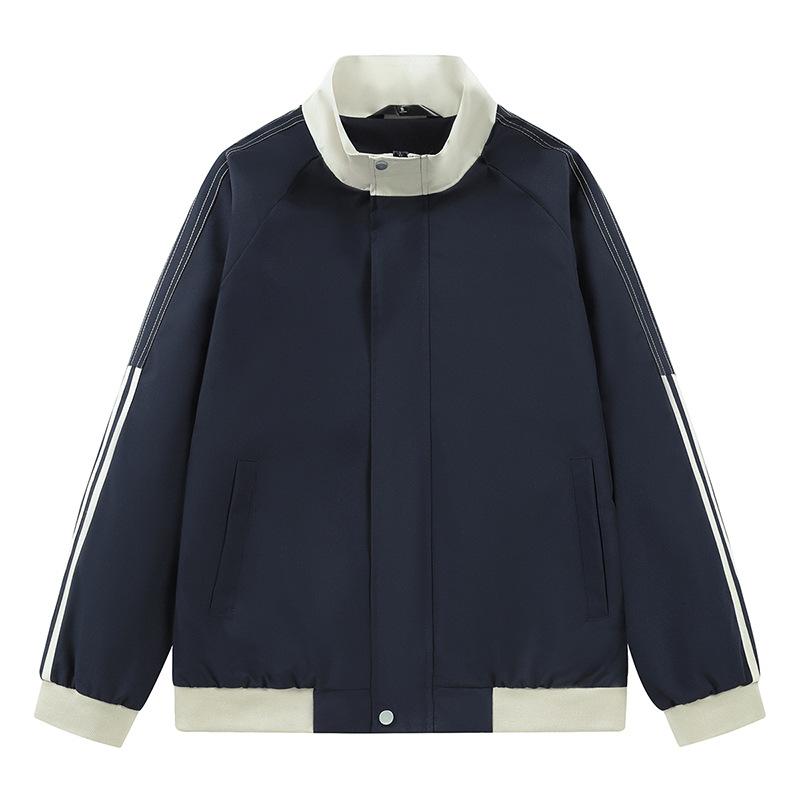 Loose Bomber Jacket Men's High-end American Baseball Jersey Autumn and Winter Retro Tooling Jacket