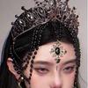 Luxury Gothic Crowns Headpiece Stage Performance Goddess Halo Headwear  Dress Accessories