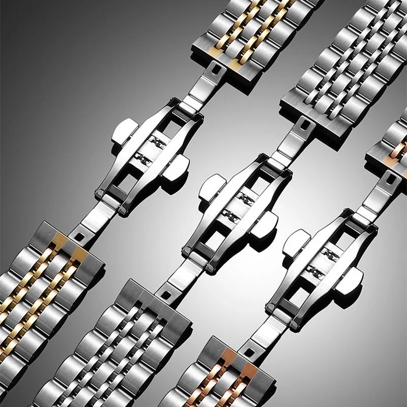 Ремешок из нержавеющей стали 22 мм 20 мм для Samsung Watch 3 4 5 45 мм Gear S3 46 мм 42 мм Active2 40 44 мм Металлический ремешок Браслет