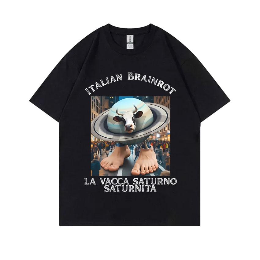 Hot Sale Italian Brainrot Funny Meme T Shirt Tralalero Tralala Tung Tung Tung Sahur Brr Brr Patapim Bombardiro Crocodilo T-shirt