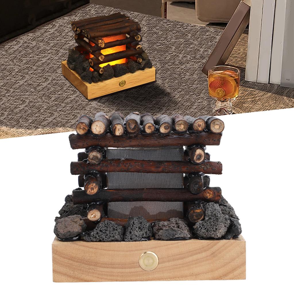 Имитация огня лампа с USB-подзарядкой, 3 режима, белый шум, светодиодный ночник-имитация костра для стола