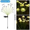 1/2/3/4PCS LED Solar Outdoor Jellyfish Swaying Lights Waterproof Garden RGB Mushroom Lawns Lamp for Patio Yard Garden Decoration