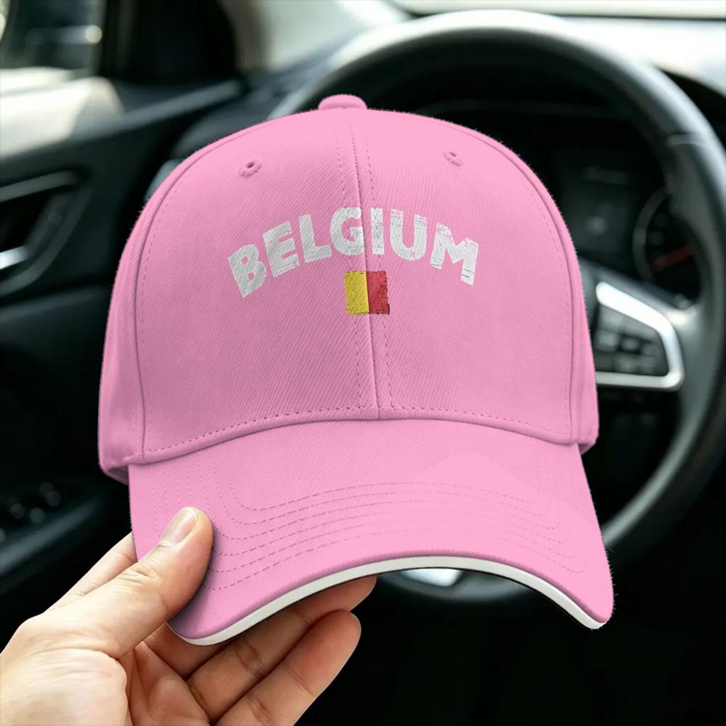 Belgium flag soccer Casual Baseball Cap Kpop Rock Trucker Hat Summer Dropshipping FeUnisex Unisex Fitted Retro Baseball Caps