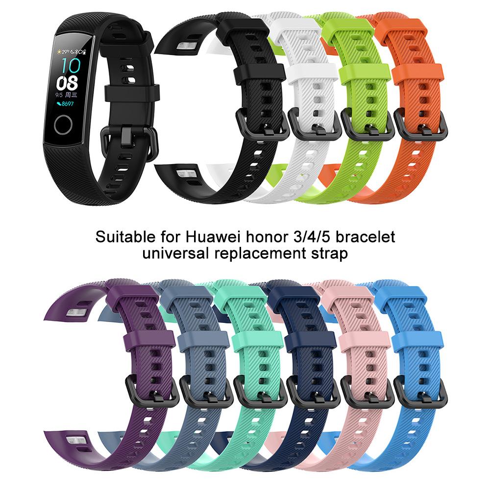 Силиконовый ремешок для Huawei Honor Band 3 4 5 Фиолетовый сменный браслет