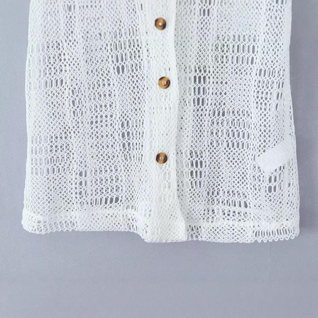 2025 Spring Women's European & American Style Casual Beach Cover-up Shirt