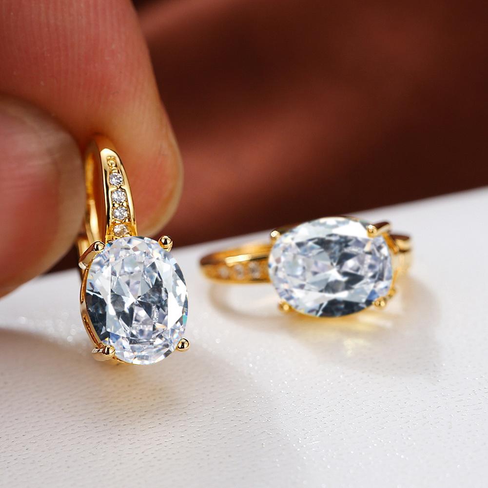 Модные серьги-крючки овальной огранки цвета морской волны, белые, синие, фиолетовые, зеленые, красные, с кристаллами, серьги-крючки с камнем, висячие серьги с CZ