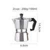 Aluminum Mocha Coffee Pot Rapid Stovetop Coffee Brewer Classic Octagonal Shape Kitchen Accessories Coffee Utensils