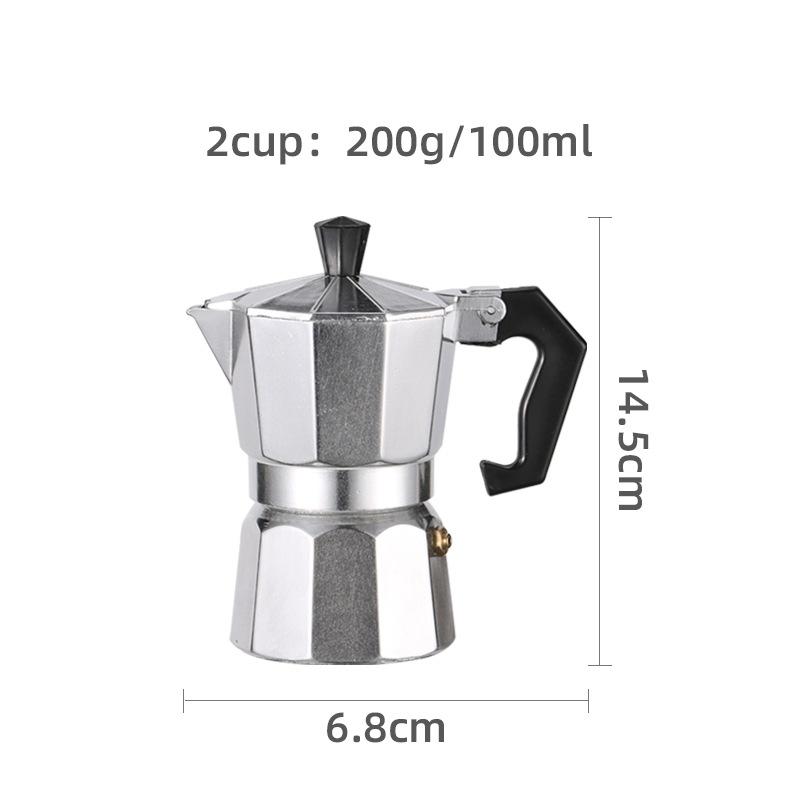 Aluminum Mocha Coffee Pot Rapid Stovetop Coffee Brewer Classic Octagonal Shape Kitchen Accessories Coffee Utensils