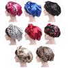 Cover Hat Head Cover Satin Turban Hair Bonnet Shower Cap Silk Night Sleep Cap Soft Satin Bonnet