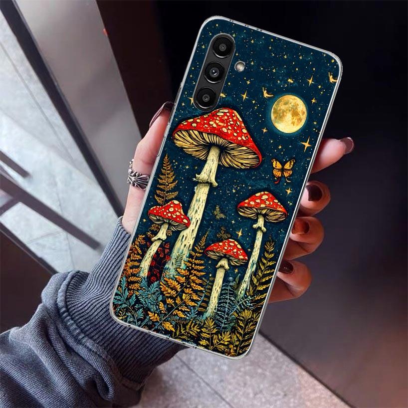 Colorful Mushroom Phone Case For Samsung Galaxy A17 A16 A15 A14 A13 A57 A56 A55 A54 A53 A37 A36 A35 A34 A33 A26 A25 A24 A23 Gala