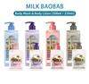 Milk Baobab Perfume Body Lotion 250ml/ Body Wash 500ml: White Soap/ White Musk/ Baby Powder/ Flora Bouquet, Kbeauty