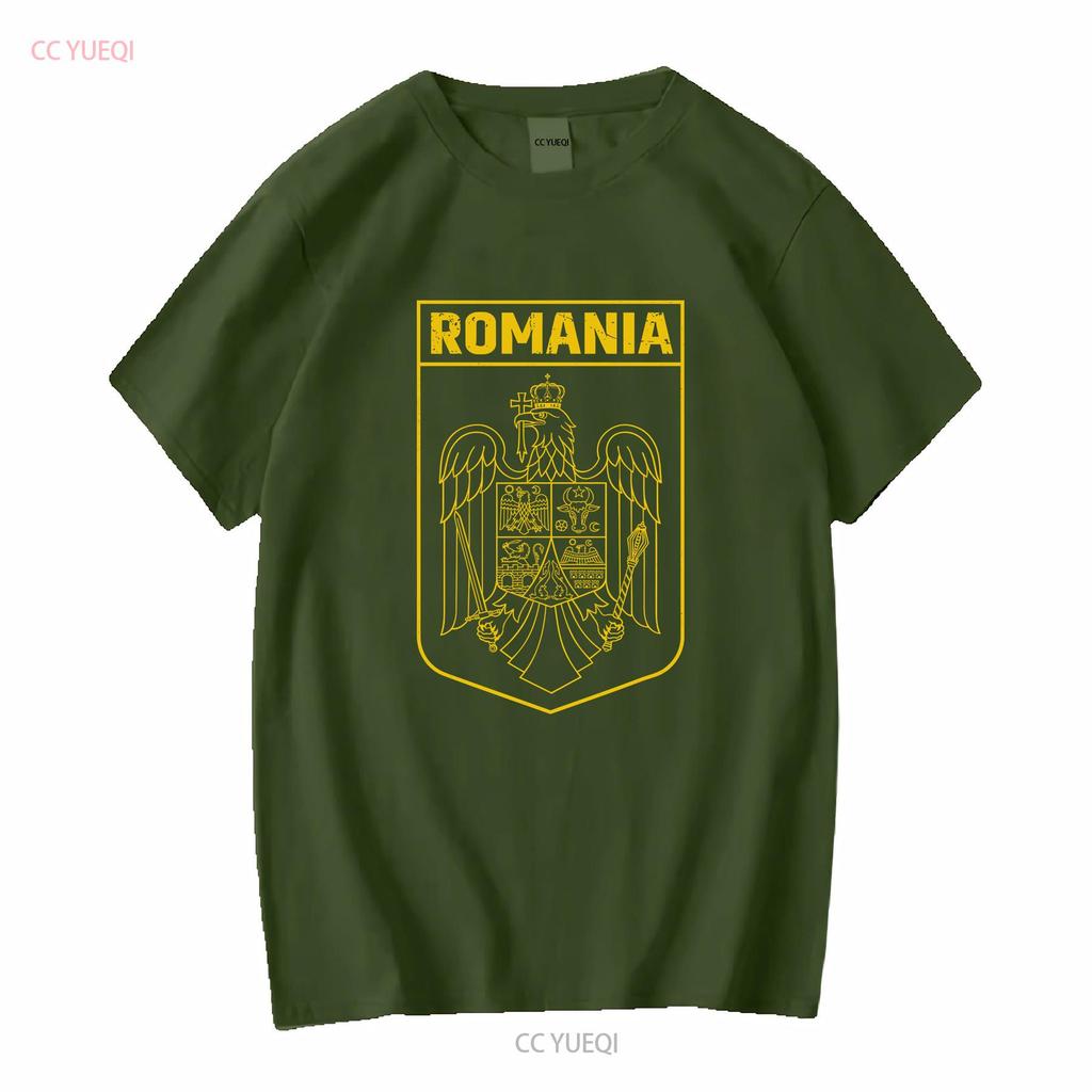 Мужская патриотическая футболка с флагом Румынии, национальный логотип, герб страны, румынская, с длинным или коротким рукавом, винтажная, слегка стираная