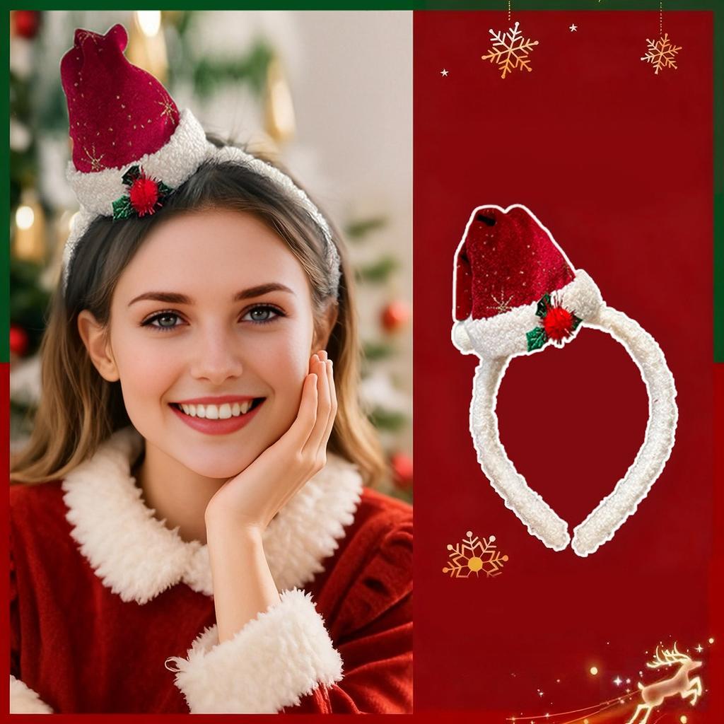 1 шт. Рождественская повязка на голову, заколки для волос, милые аксессуары для волос для детей, праздничная вечеринка, наряд, подарки, повязка для волос с дизайном снежинки и букв