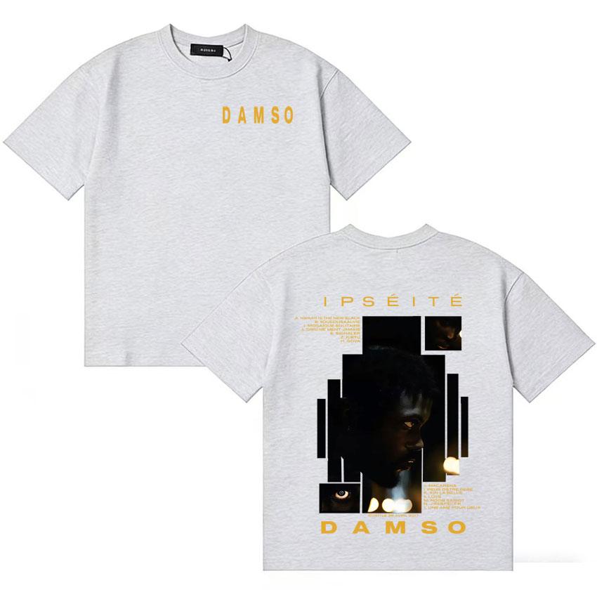 Singer Damso 2025 Ipseite Album Merch Tshrit Fashion Classic Short Sleeve Tee Shirt Unisexs Women Casual Streetwear Summer Clothing