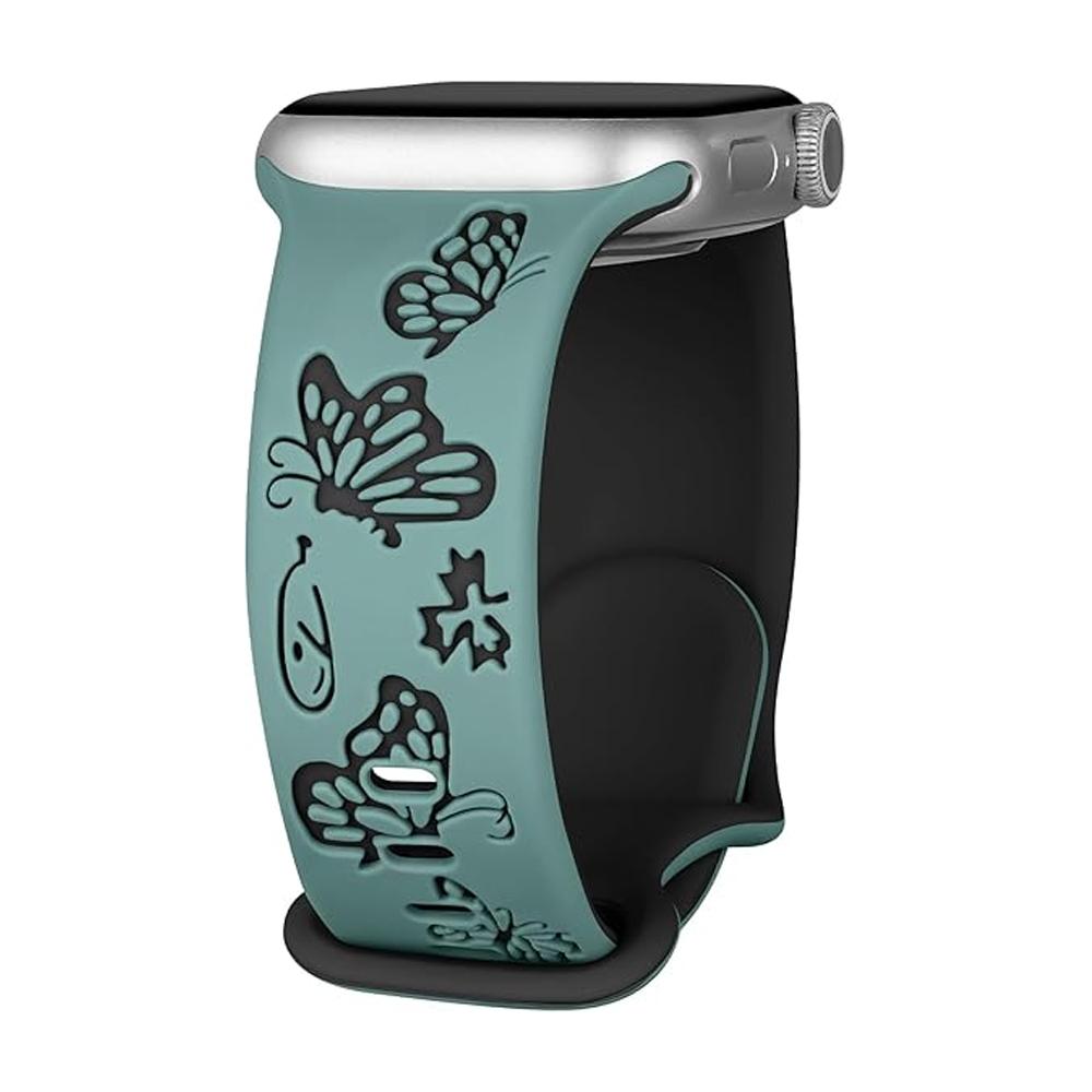 Гравированные ремешки для Apple Watch Band 46мм 42мм 44мм 45мм 40 41мм 49мм correa bracelet iwatch Серия 11 10 9 8 7 6 5 Ultra 3 SE