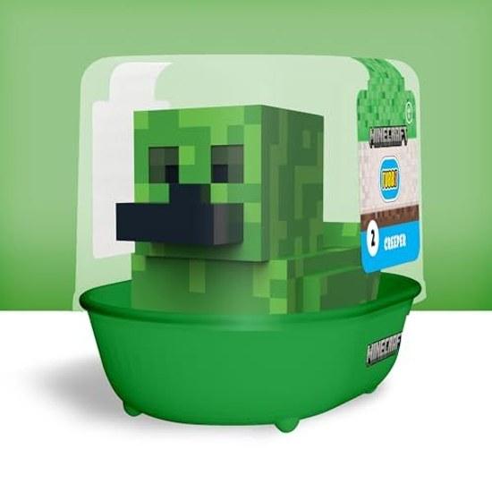 TUBBZ Первая серия Крипер Коллекционная виниловая резиновая фигурка утки - Официальный мерч Minecraft ТВ Фильмы Видеоигры