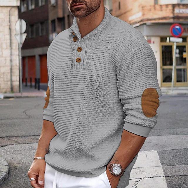 Мужской облегающий вязаный свитер - европейский и американский осенне-зимний пуловер
