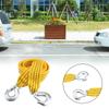 Vehicle Emergency Tow Strap With Alloy Steel Hooks Universal Fluorescence Nylon Auto Towing Rope 3M 4Tons For Car Truck Trailer SUV