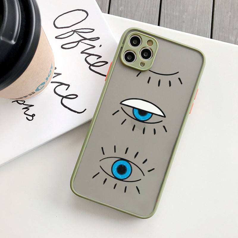 Turkish Evil Blue Eye Phone Case Matte Transparent For Iphone 14 11 12 13 Plus Mini X Xs Xr Pro Max Cover