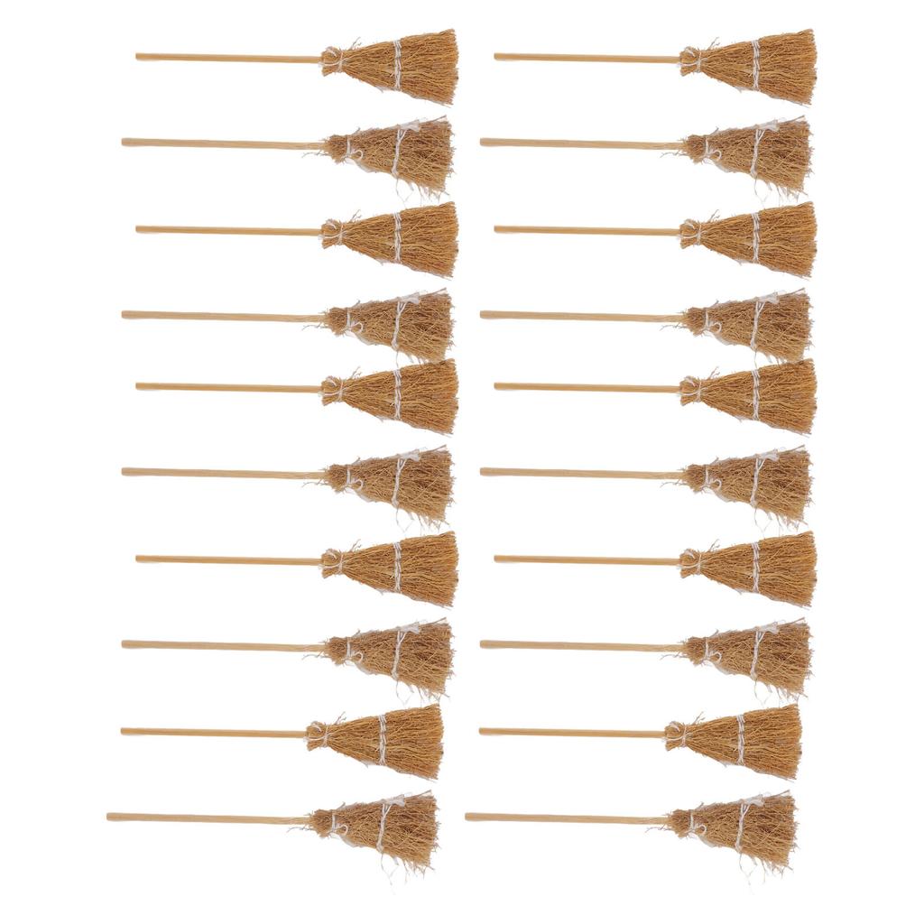 20 шт. Мини-метла ведьмы, белая веревка, украшение, сделай сам, мини-метла ведьмы для Хэллоуина