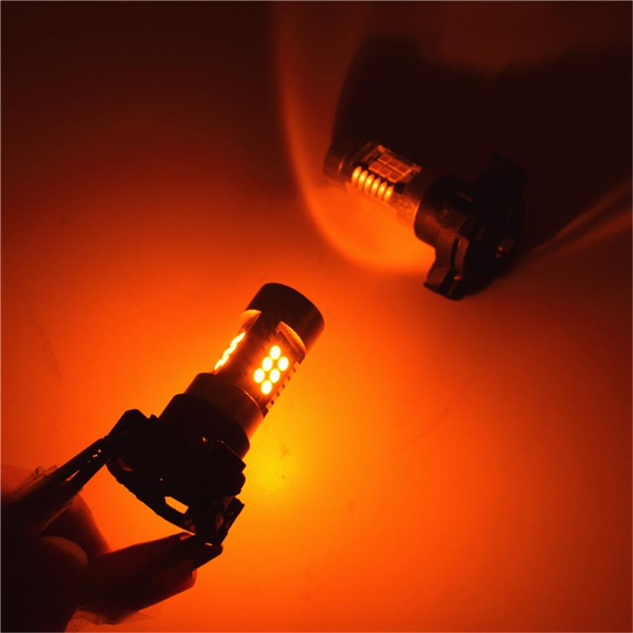 1Pair PY24W Amber 21SMD LED Bulbs Error Free For BMW Front Turn Signal Lights
