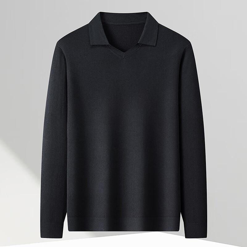 FAPAI Мужской свитер поло с высоким воротником из смесовой кашемировой и ягнячьей шерсти