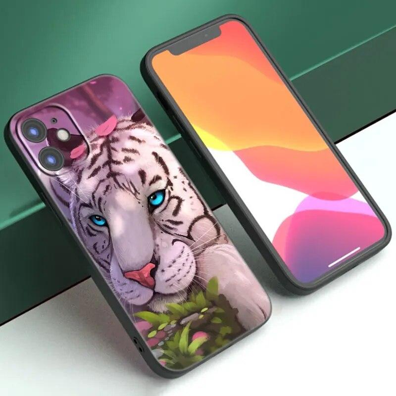 Чехол для телефона с животным тигром для iPhone Samsung Galaxy Redmi Xiaomi Oppo OnePlus Note SA 7 8 9 10 11 12 13 14 20 21 22 23 53 54 Pro Max Ultra TPU Soft
