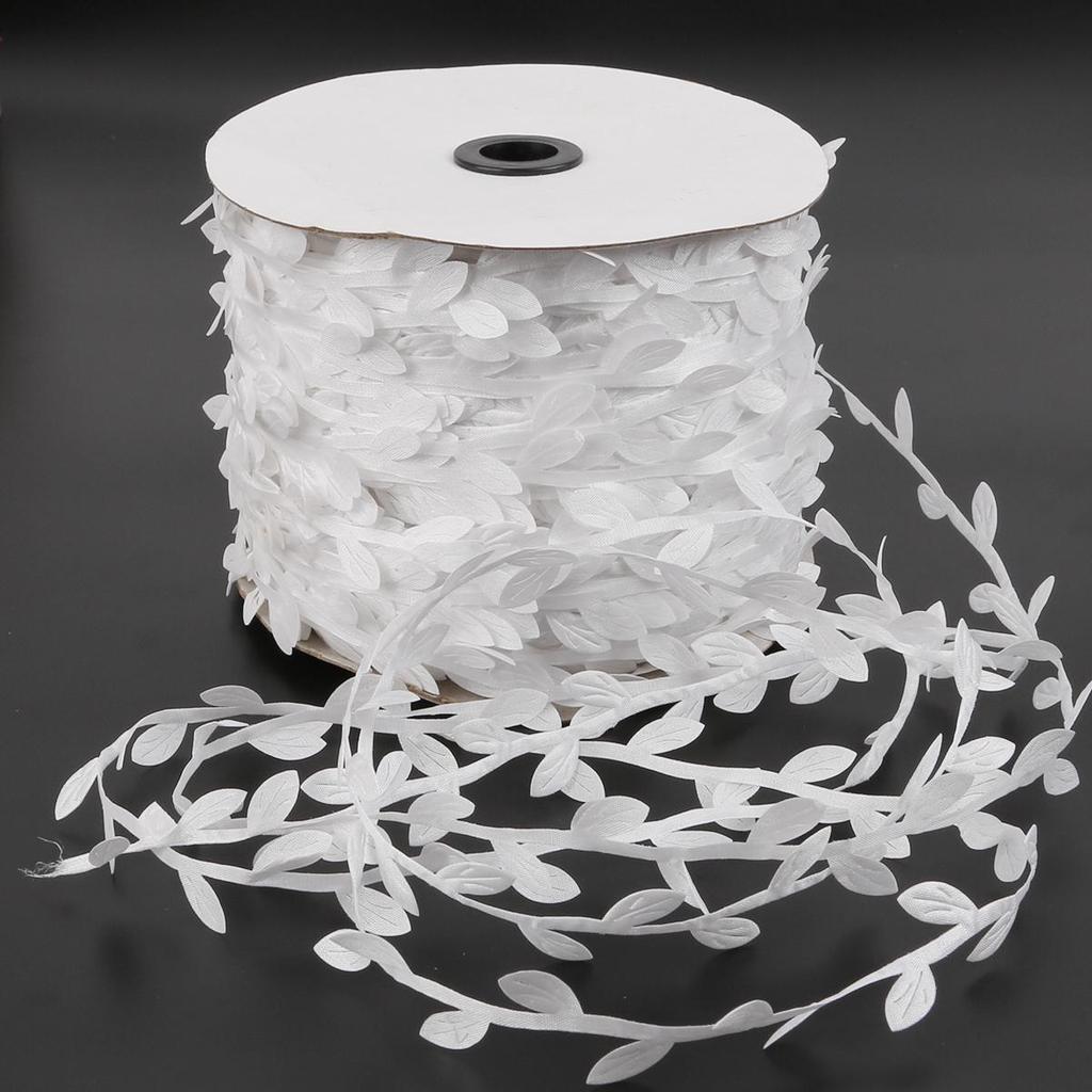 10M Colorful Artificial Leaves Ribbon Weaving Rope Home Wedding Decoration Gift Packing ARI